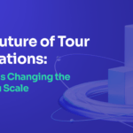 A 3D bar chart graphic highlighting how AI in tour operations is changing the way travel businesses scale.